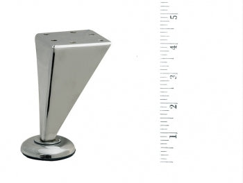 Metal Furniture Leg LR4025 Nickel or Brushed Nickel